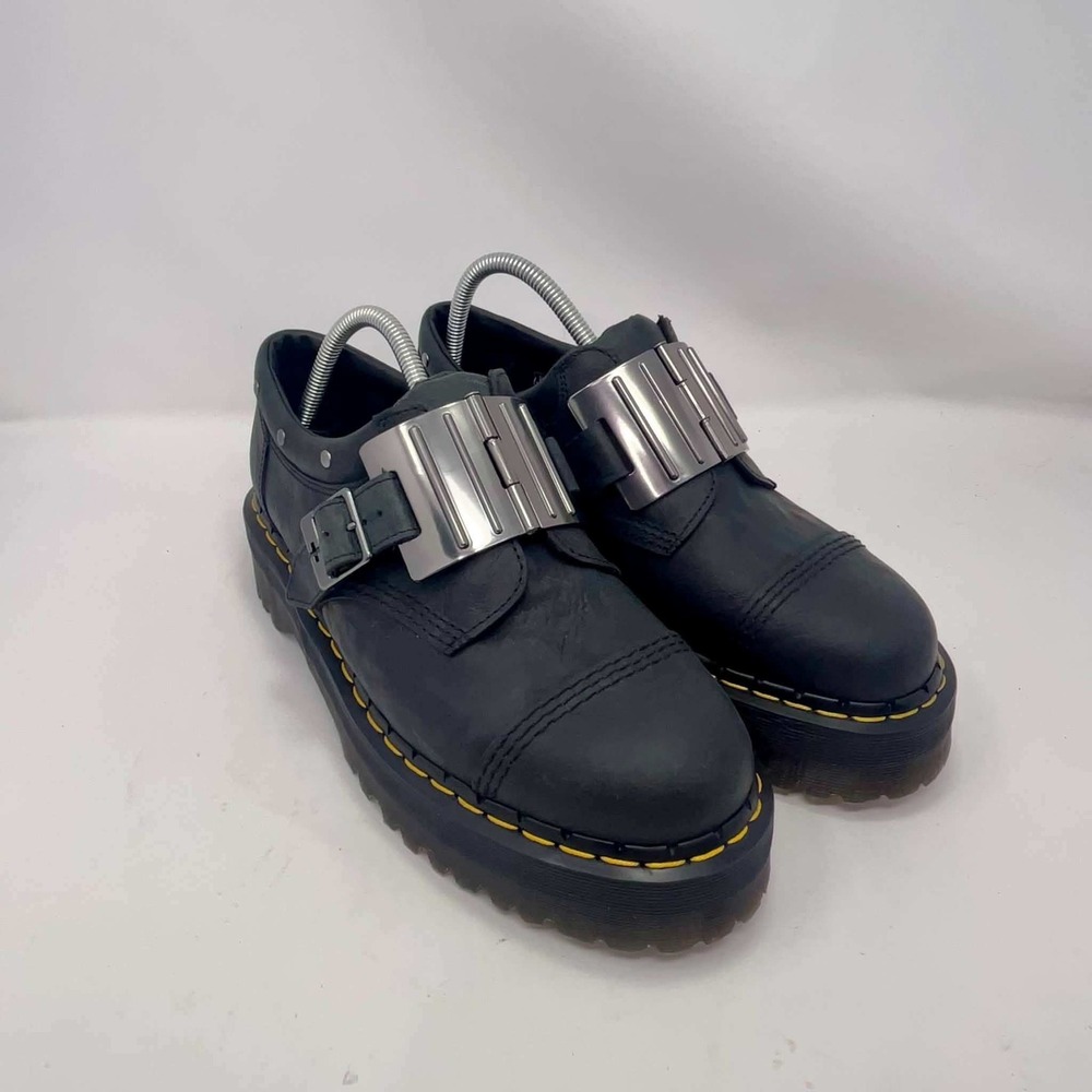 Dr Martens 8053 Quad Hinge Buckle Shoes Black Leather Platform M10 W11 Rare